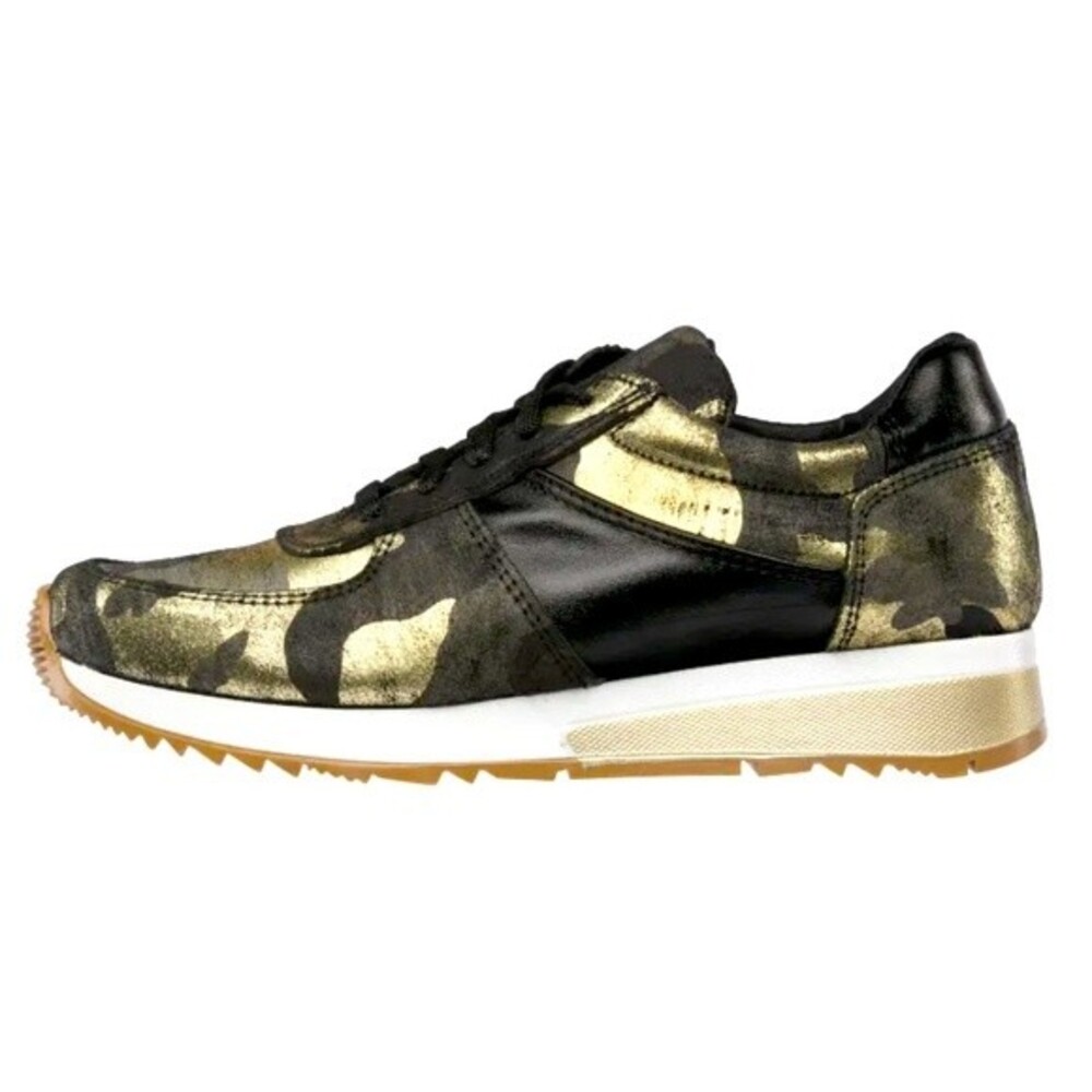 CoFi Holly Fashion Sneakers in Black and Gold Camouflage 9.5 NWOB